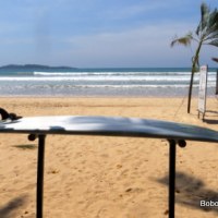 Surfing in Weligama, Sri Lanka